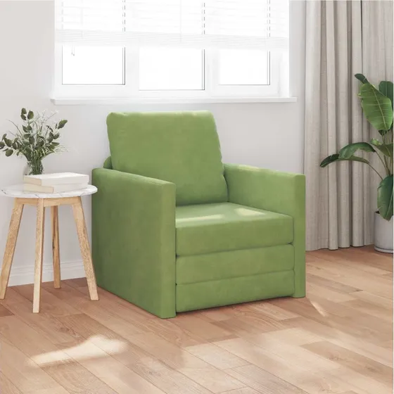 vidaXL Sovesofa Lys Grøn 74x77x81 cm Fløjl