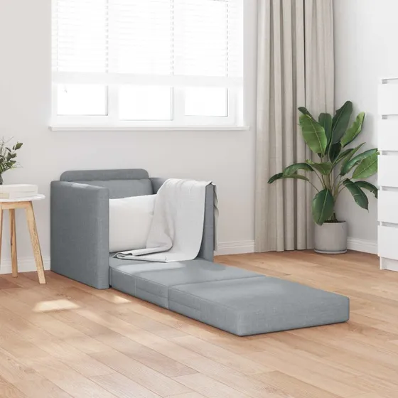 vidaXL Sovesofa 60cm Lysegrå Stof