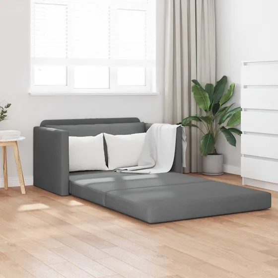 vidaXL Sovesofa 110cm Mørkegrå Stof