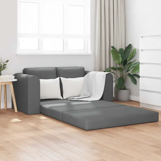 vidaXL Sovesofa 60 cm Mørkegrå Stof