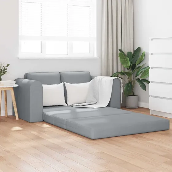 vidaXL Sovesofa 60 cm Lysegrå Stof