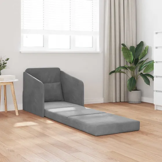 vidaXL Sovesofa Mørkegrå 65 x 80 x 83 cm Fløjl