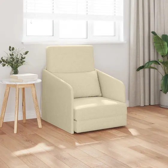 vidaXL Sovesofa Creme 65 x 80 x 83 cm Stof