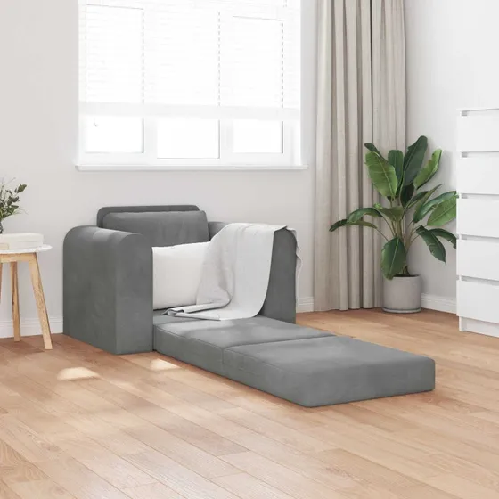 vidaXL Sovesofa Mørkegrå 98 x 71 x 83 cm Fløjl