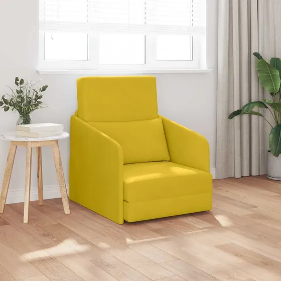 vidaXL Sovesofa Gul 65 x 80 x 83 cm Fløjl