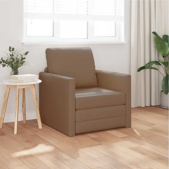 vidaXL Sovesofa 60cm Cappuccino Kunstlæder