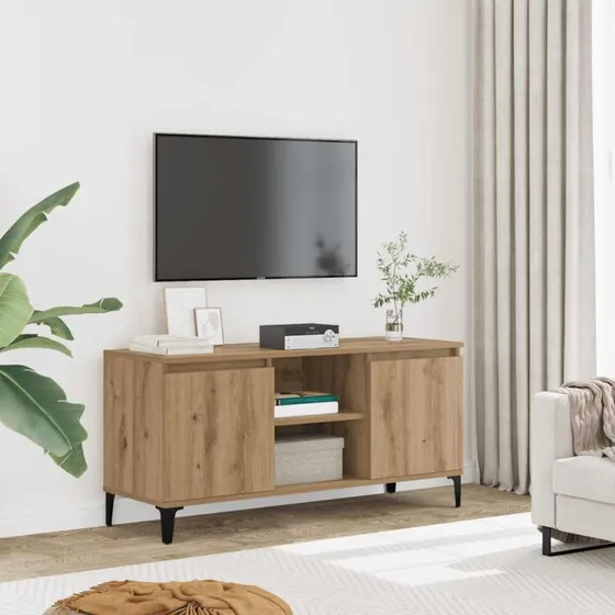 vidaXL Tv-bord 102x35x50 cm konstrueret træ kunsteg