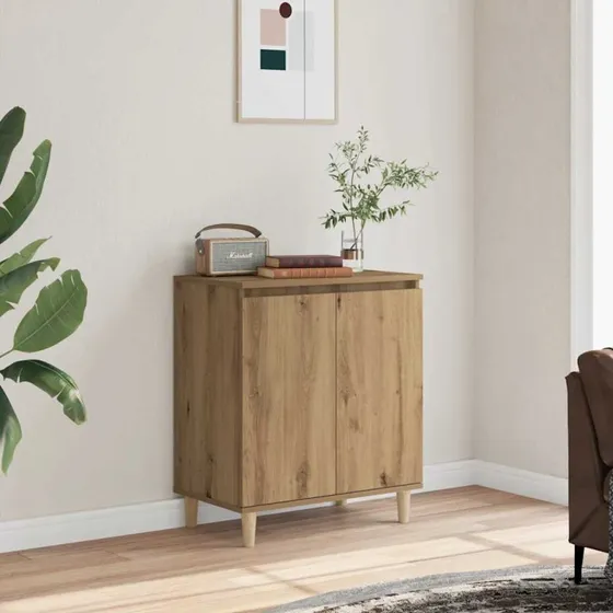 vidaXL Skænk 60x35x70 cm Konstrueret Træ Egetræsfarve