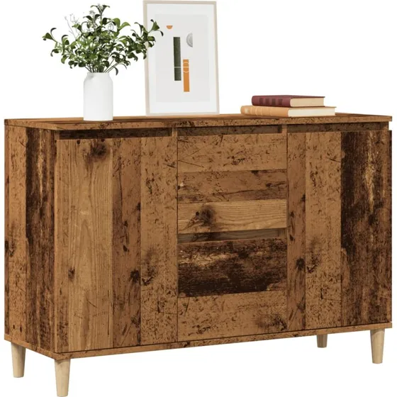 vidaXL Skænk 102x35x70 cm Konstrueret Træ Antikt Træ