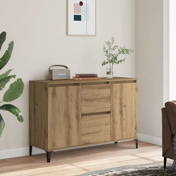 vidaXL Skænk 102x35x70 cm Konstrueret Træ Kunsteg