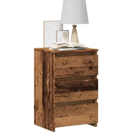 vidaXL Sengebord 40x35x62,5 cm konstrueret træ gammelt trælook