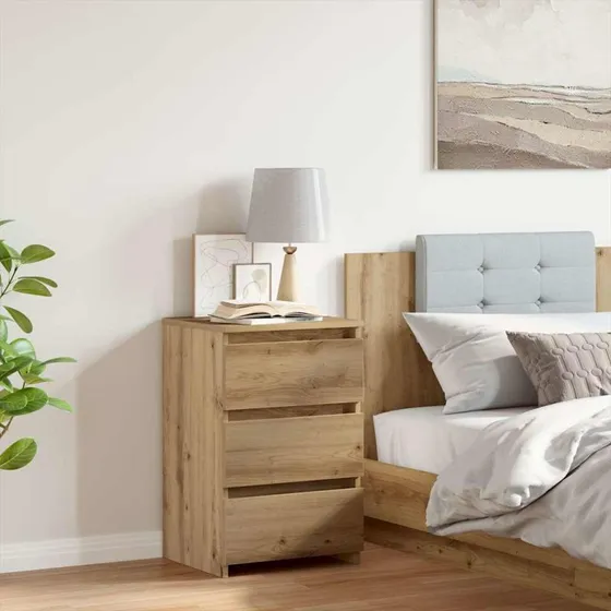 vidaXL Sengebord 40x35x62,5 cm i konstrueret træ