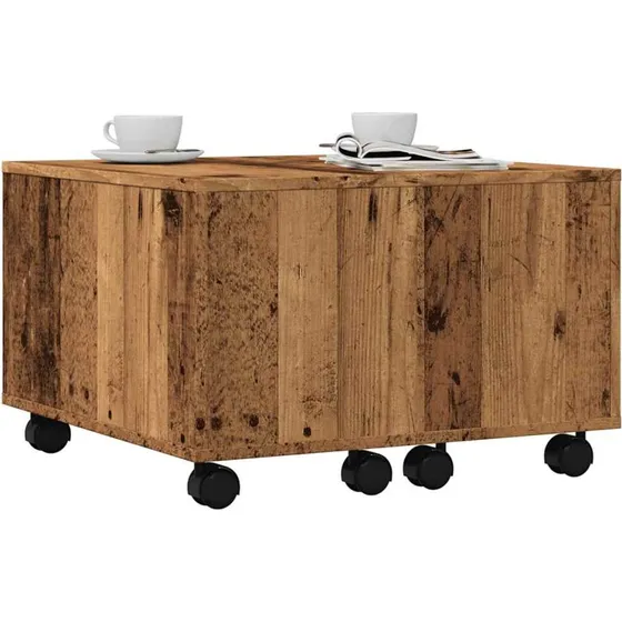 vidaXL Sofabord 60x60x38 cm Konstrueret Træ Antikt Træ