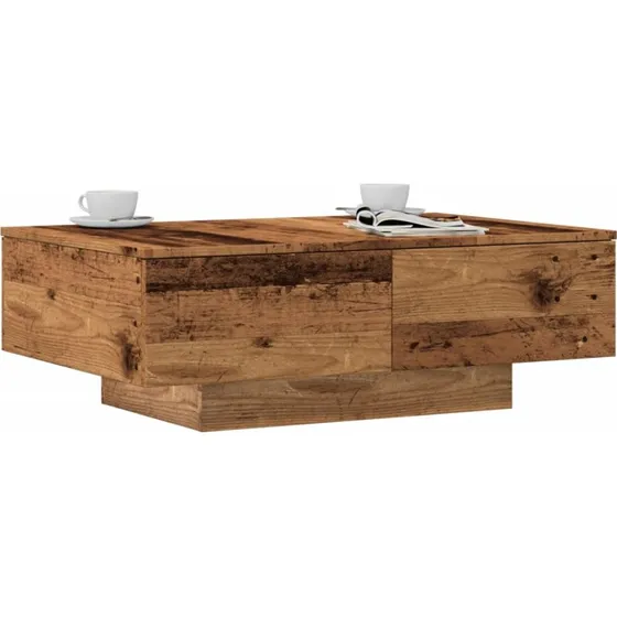 vidaXL Sofabord 90x60x31 cm Konstrueret Træ Gammelt Trælook