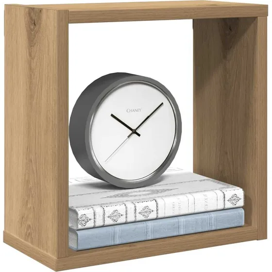 vidaXL Væghylder 2 stk. 30x15x30 cm Kubeformet Konstrueret Træ Kunsteg