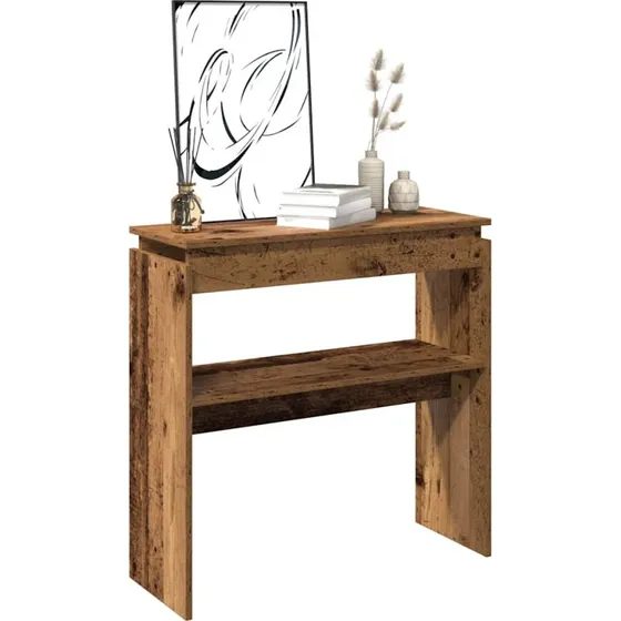 vidaXL Konsolbord 102x30x80 cm Konstrueret Træ Antikt Træ