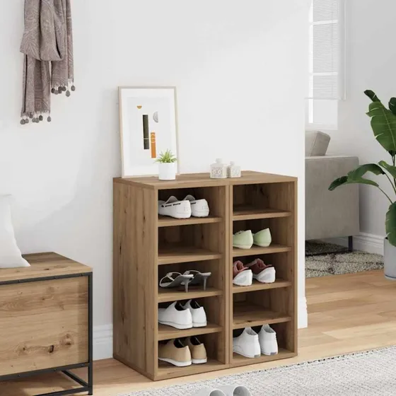 vidaXL Skoskabe 2 stk. 32x35x70 cm Konstrueret Træ Kunsteg