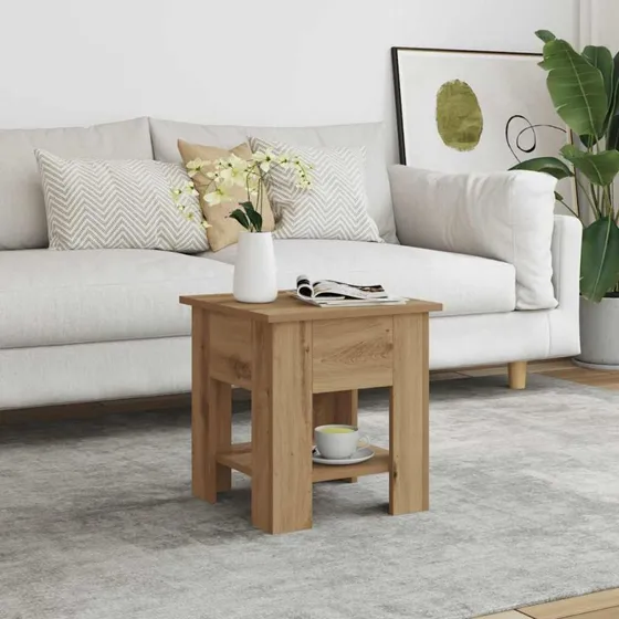 vidaXL Sofabord 40x40x42 cm Konstrueret Træ Kunsteg