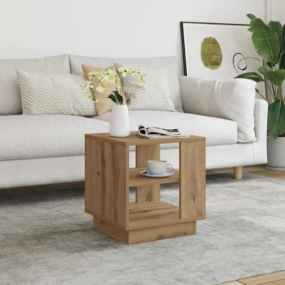 vidaXL Sofabord 40x40x43 cm konstrueret træ kunsteg