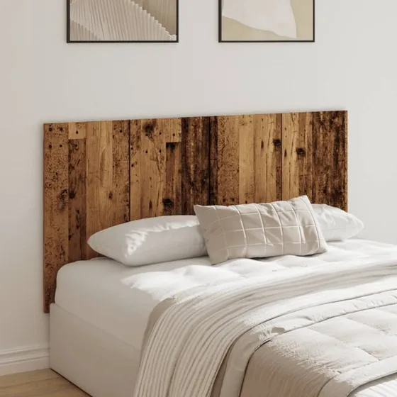 vidaXL Sengegærde 160x150x80 cm Konstrueret Træ Antikt Trælook