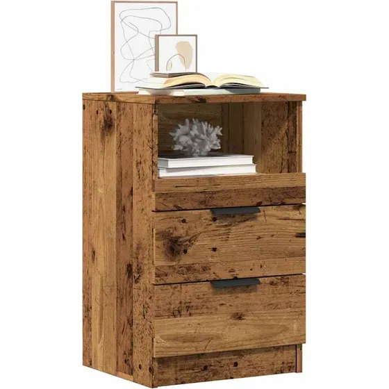 vidaXL Sengebord 40x36x65 cm konstrueret træ gammelt trælook