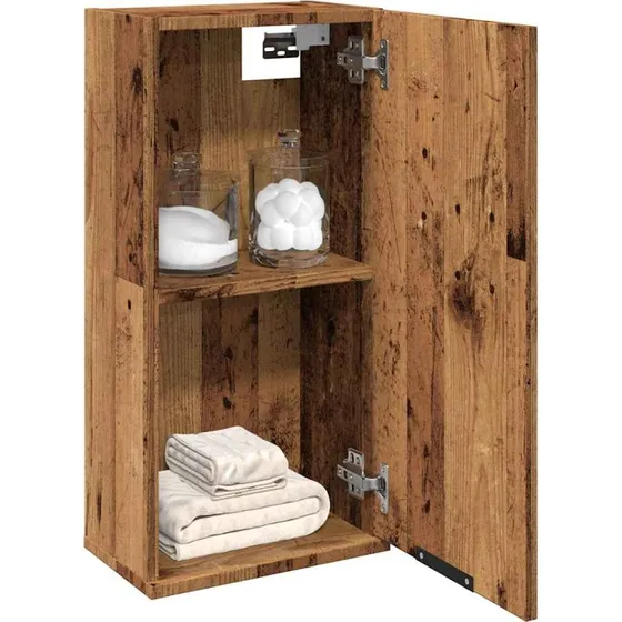 vidaXL Væghængt Badeværelsesskab 32x20x67 cm Antikt Træ
