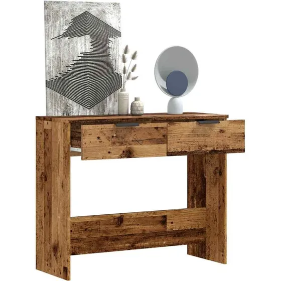 vidaXL Konsolbord 90x36x75 cm Konstrueret Træ Gammelt Trælook