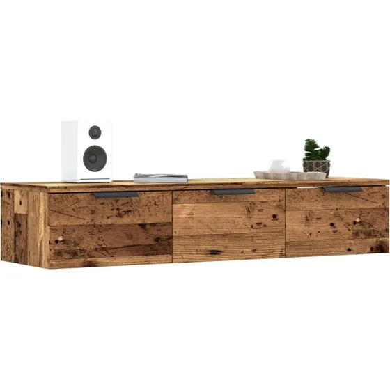 vidaXL Vægskab 102x30x20 cm Konstrueret Træ Gammelt Træ-Look