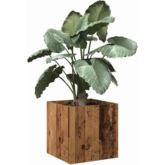 vidaXL Plantekasse 40x40x40 cm Konstrueret Træ Gammelt Træ-look