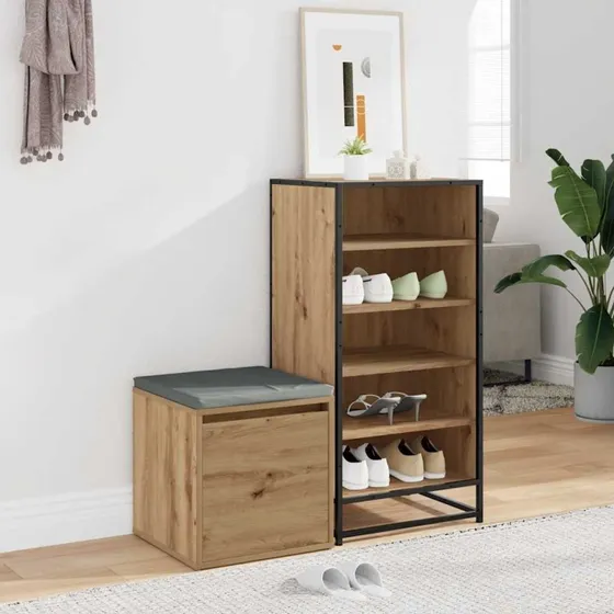 vidaXL Opbevaringsskab 40,5x40x40 cm i konstrueret træ, hvid