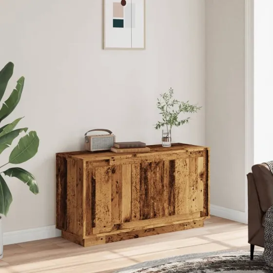vidaXL Skænk 102x35x55 cm Konstrueret Træ Antikt Trælook