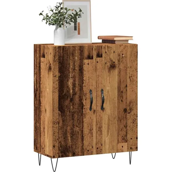 vidaXL Skænk 69,5x34x90 cm Konstrueret Træ Antikt Trælook