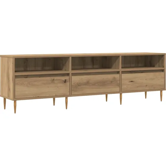 vidaXL Tv-bord 150x30x44,5 cm sort konstrueret træ