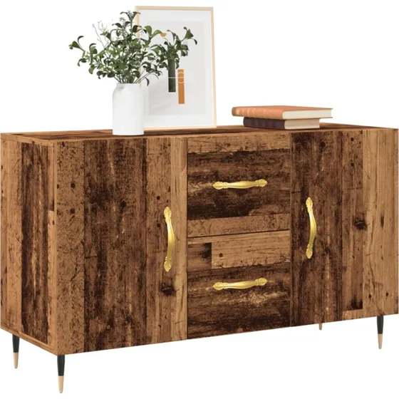 vidaXL Skænk 100x36x60 cm Konstrueret Træ Gammelt Træ-Look