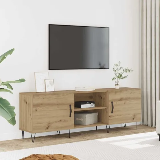 vidaXL tv-bord 150x30x50 cm konstrueret træ kunsteg