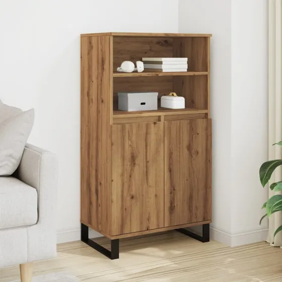 vidaXL Skab 60x36x110 cm Konstrueret Træ, Betongrå