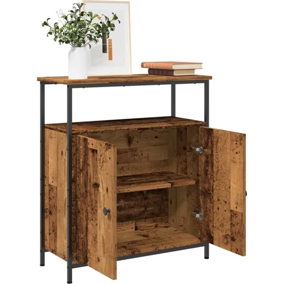 vidaXL Skab 70x30x80 cm Konstrueret Træ Antikt Trælook