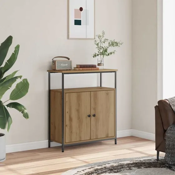 vidaXL Skab 70x30x80 cm Konstrueret Træ, Hvid