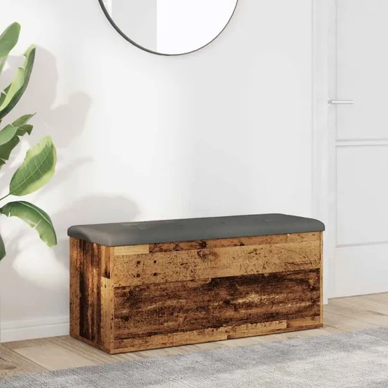 vidaXL Opbevaringsbænk 102x42x45 cm antikt træ