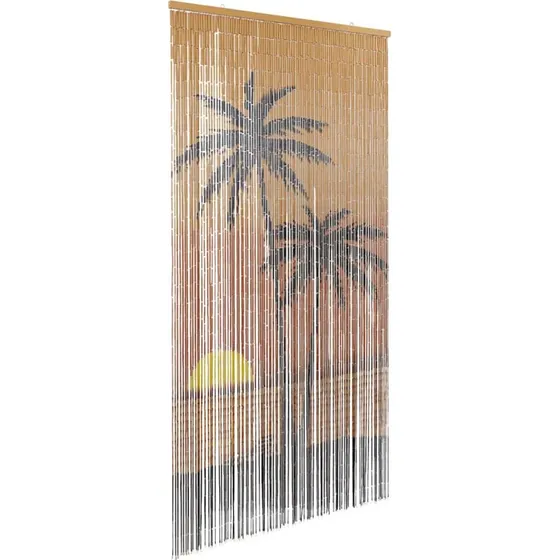 vidaXL Insektgardin Bambus Palmetræ Print 100x220 cm
