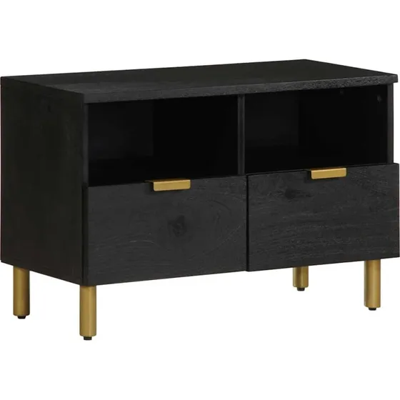 vidaXL tv-bord 70x33x46 cm konstrueret træ sort