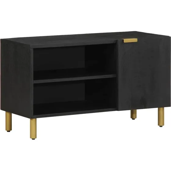 vidaXL tv-bord 80x33x46 cm konstrueret træ sort