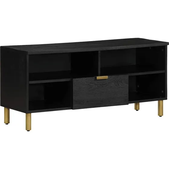 vidaXL tv-bord 100x33x46 cm konstrueret træ sort