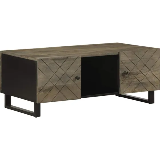 vidaXL sofabord 100x54x40 cm massivt mangotræ sort
