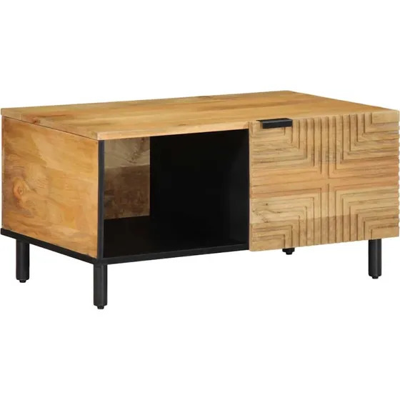 vidaXL sofabord 80x50x40 cm i massivt mangotræ brun