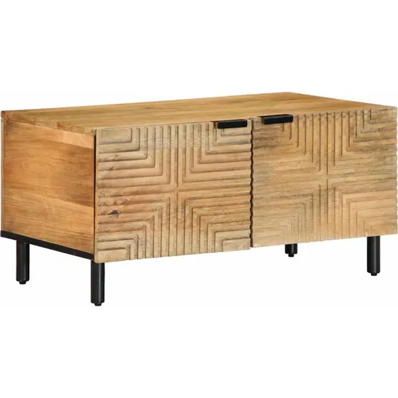 vidaXL sofabord 80x50x40 cm i massivt mangotræ brun