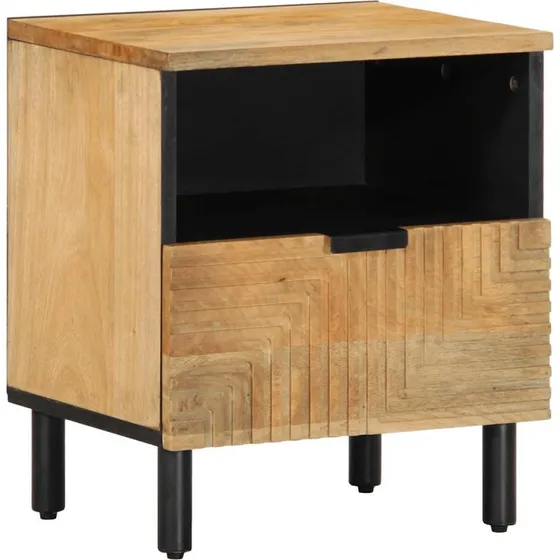 vidaXL Sengebord 40x33x46 cm i massivt mangotræ brun