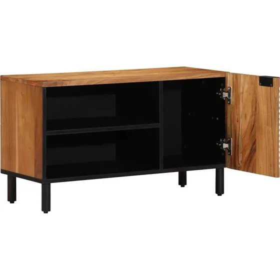 vidaXL TV-skab i massivt akacietræ 80 x 31,5 x 46 cm brun