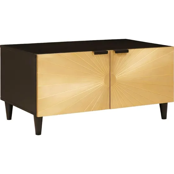 vidaXL Sofabord 80 x 50 x 40 cm Sort og Guld