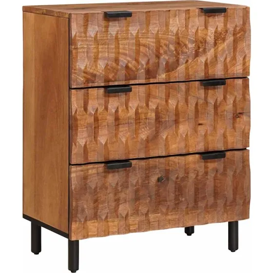 vidaXL Sideboard Acacia Brun 60 x 33 x 75 cm Massivt Mangotræ